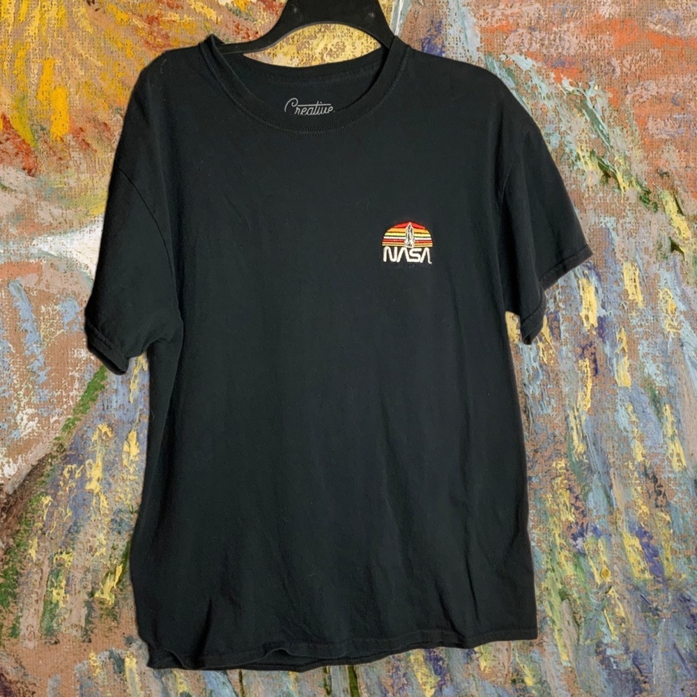 Creative Empire Black NASA TShirt Men Lg